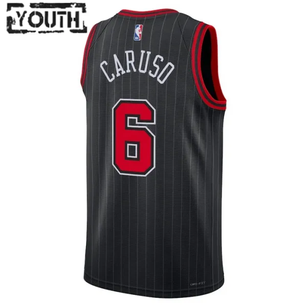 Camiseta Chicago Bulls Alex Caruso 6 Statement Edition Negro Swingman para Niño
