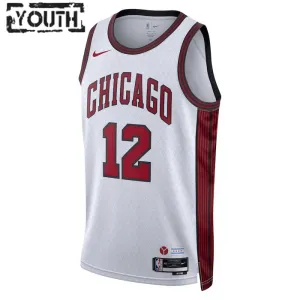Camiseta Chicago Bulls Ayo Dosunmu 12 City Edition 2022-23 Blanco Swingman para Niño