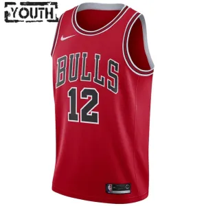 Camiseta Chicago Bulls Ayo Dosunmu 12 Icon Edition Rojo Swingman para Niño