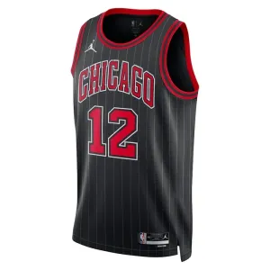 Camiseta Chicago Bulls Ayo Dosunmu 12 Statement Edition Negro Swingman para Hombre