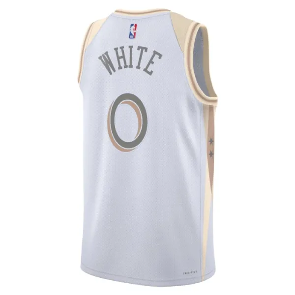 Camiseta Chicago Bulls Coby White City Edition 2024-25 Blanco Swingman para Hombre