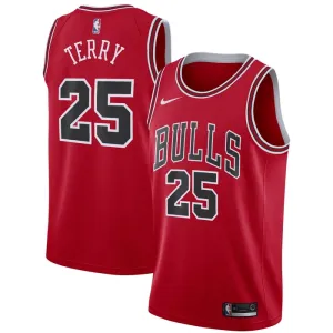 Camiseta Chicago Bulls Dalen Terry 25 Icon Edition Rojo Swingman para Hombre
