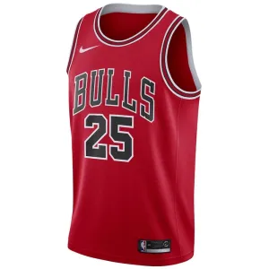 Camiseta Chicago Bulls Dalen Terry 25 Icon Edition Rojo Swingman para Hombre