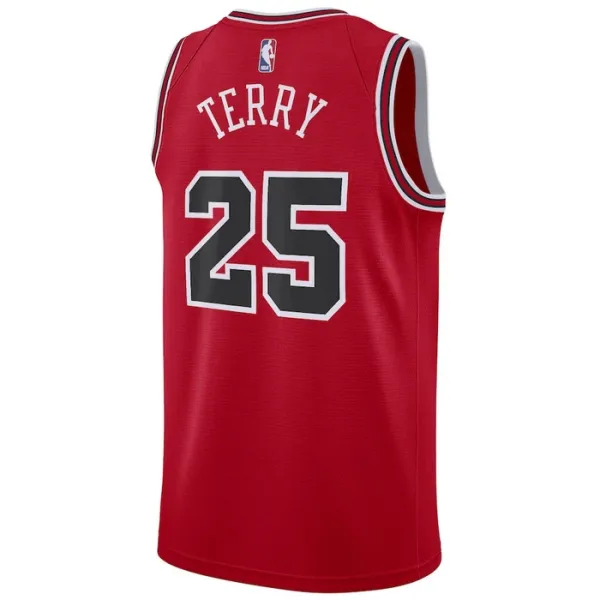 Camiseta Chicago Bulls Dalen Terry 25 Icon Edition Rojo Swingman para Hombre