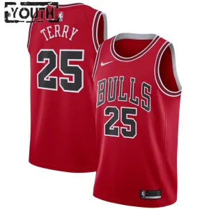 Camiseta Chicago Bulls Dalen Terry 25 Icon Edition Rojo Swingman para Niño