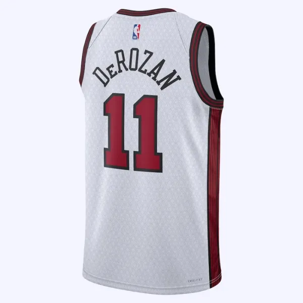 Camiseta Chicago Bulls Demar Derozan 11 City Edition 2022-23 Blanco Swingman para Hombre