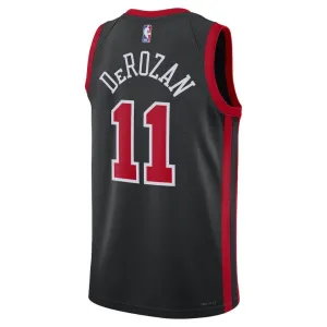 Camiseta Chicago Bulls DeMar DeRozan 11 City Edition 2023-24 Negro Swingman para Hombre