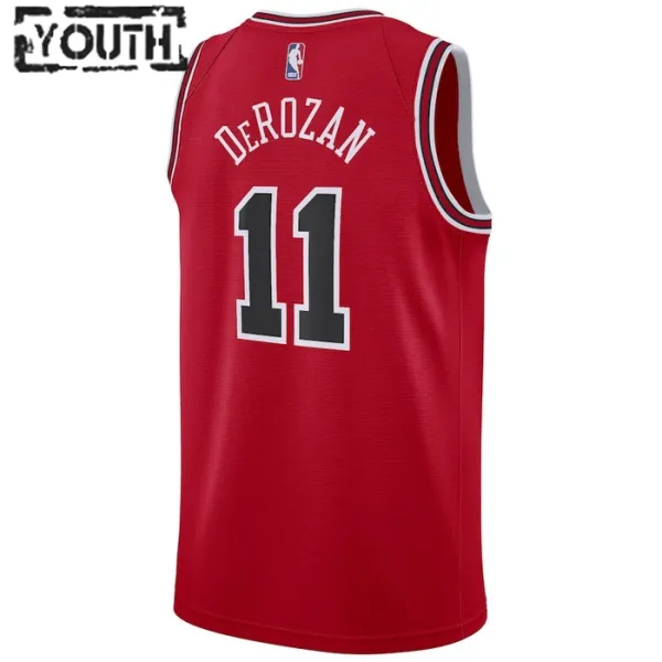 Camiseta Chicago Bulls Demar Derozan 11 Icon Edition Rojo Swingman para Niño
