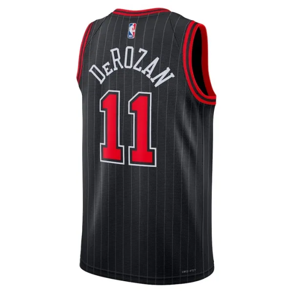 Camiseta Chicago Bulls Demar Derozan 11 Statement Edition Negro Swingman para Hombre