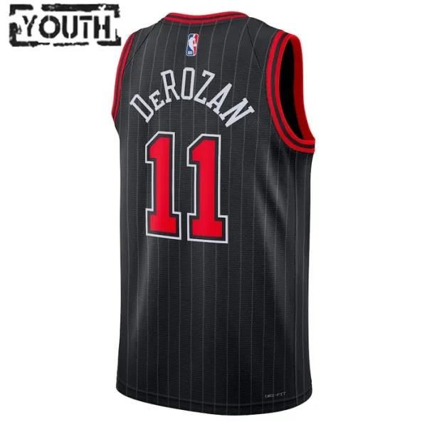 Camiseta Chicago Bulls Demar Derozan 11 Statement Edition Negro Swingman para Niño