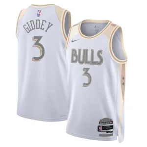 Camiseta Chicago Bulls Josh Giddey City Edition 2024-25 Blanco Swingman para Hombre