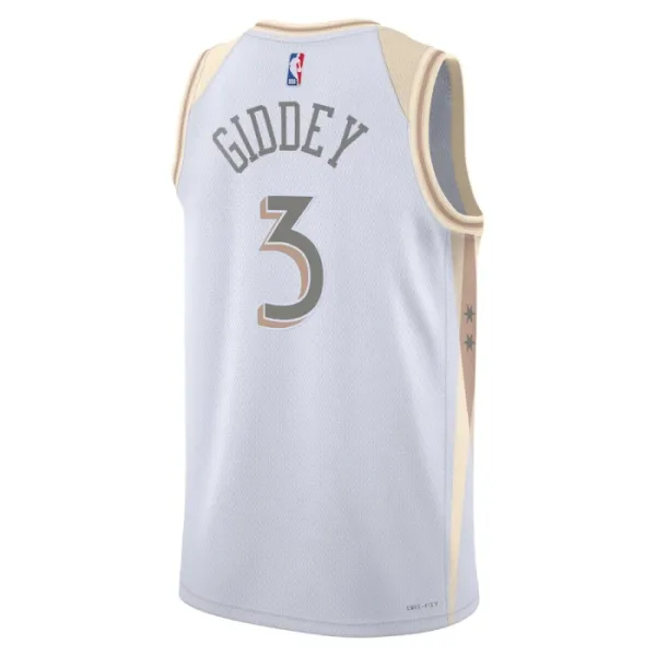 Camiseta Chicago Bulls Josh Giddey City Edition 2024-25 Blanco Swingman para Hombre