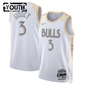 Camiseta Chicago Bulls Josh Giddey City Edition 2024-25 Blanco Swingman para Niño