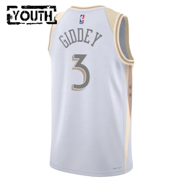 Camiseta Chicago Bulls Josh Giddey City Edition 2024-25 Blanco Swingman para Niño