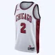 Camiseta Chicago Bulls Lonzo Ball 2 City Edition 2022-23 Blanco Swingman para Hombre