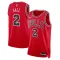 Camiseta Chicago Bulls Lonzo Ball 2 Icon Edition Rojo Swingman para Hombre