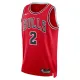 Camiseta Chicago Bulls Lonzo Ball 2 Icon Edition Rojo Swingman para Hombre
