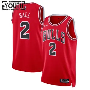 Camiseta Chicago Bulls Lonzo Ball 2 Icon Edition Rojo Swingman para Niño