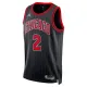 Camiseta Chicago Bulls Lonzo Ball 2 Statement Edition Negro Swingman para Hombre