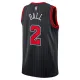 Camiseta Chicago Bulls Lonzo Ball 2 Statement Edition Negro Swingman para Hombre