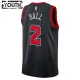 Camiseta Chicago Bulls Lonzo Ball 2 Statement Edition Negro Swingman para Niño