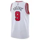 Camiseta Chicago Bulls Nikola Vucevic 9 Association Edition Blanco Swingman para Hombre