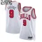 Camiseta Chicago Bulls Nikola Vucevic 9 Association Edition Blanco Swingman para Niño