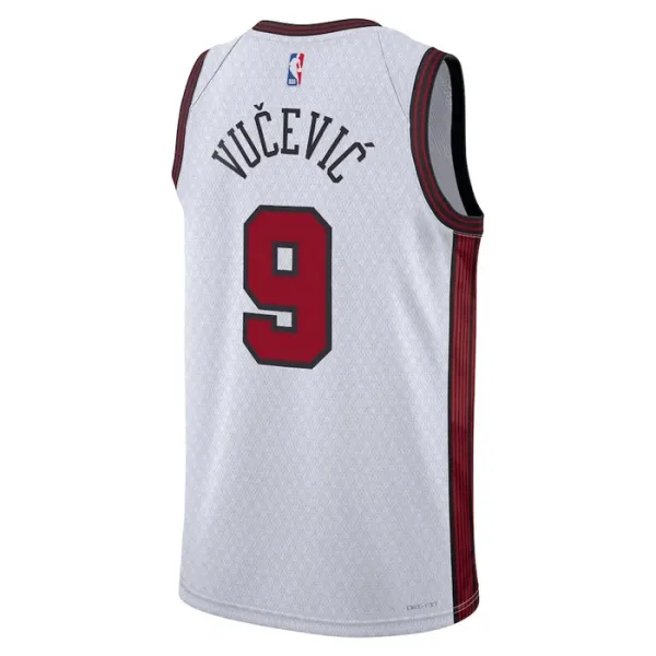 Camiseta Chicago Bulls Nikola Vucevic 9 City Edition 2022-23 Blanco Swingman para Hombre