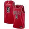 Camiseta Chicago Bulls Nikola Vucevic 9 Icon Edition Rojo Swingman para Hombre