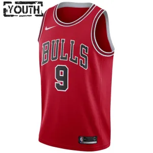 Camiseta Chicago Bulls Nikola Vucevic 9 Icon Edition Rojo Swingman para Niño
