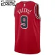 Camiseta Chicago Bulls Nikola Vucevic 9 Icon Edition Rojo Swingman para Niño