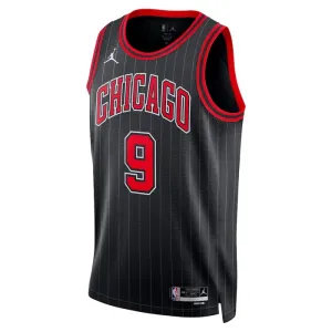 Camiseta Chicago Bulls Nikola Vucevic 9 Statement Edition Negro Swingman para Hombre