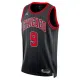 Camiseta Chicago Bulls Nikola Vucevic 9 Statement Edition Negro Swingman para Hombre