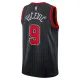 Camiseta Chicago Bulls Nikola Vucevic 9 Statement Edition Negro Swingman para Hombre