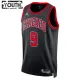Camiseta Chicago Bulls Nikola Vucevic 9 Statement Edition Negro Swingman para Niño