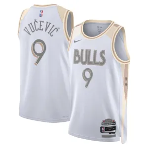 Camiseta Chicago Bulls Nikola Vucevic City Edition 2024-25 Blanco Swingman para Hombre