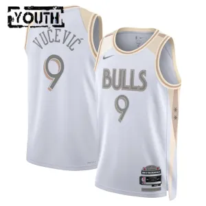 Camiseta Chicago Bulls Nikola Vucevic City Edition 2024-25 Blanco Swingman para Niño