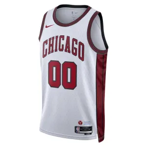 Camiseta Chicago Bulls Personalizada City Edition 2022-23 Blanco Swingman para Hombre