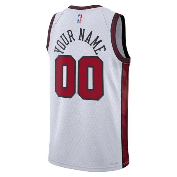 Camiseta Chicago Bulls Personalizada City Edition 2022-23 Blanco Swingman para Hombre