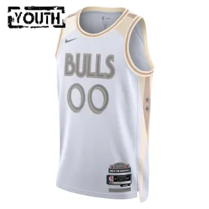 Camiseta Chicago Bulls Personalizada City Edition 2024-25 Blanco Swingman para Niño