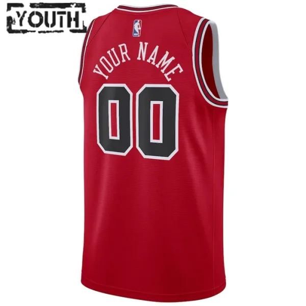 Camiseta Chicago Bulls Personalizada Icon Edition Rojo Swingman para Niño