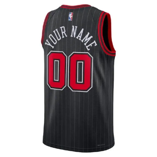 Camiseta Chicago Bulls Personalizada Statement Edition Negro Swingman para Hombre