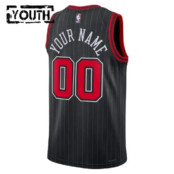 Camiseta Chicago Bulls Personalizada Statement Edition Negro Swingman para Niño