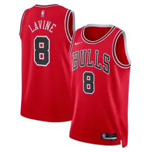 Camiseta Chicago Bulls Zach Lavine 8 Icon Edition Rojo Swingman para Hombre
