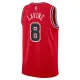 Camiseta Chicago Bulls Zach Lavine 8 Icon Edition Rojo Swingman para Hombre