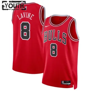 Camiseta Chicago Bulls Zach Lavine 8 Icon Edition Rojo Swingman para Niño
