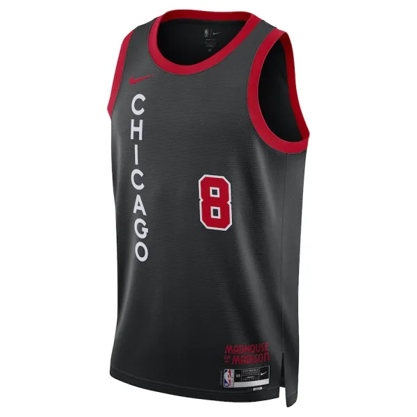 Camiseta Chicago Bulls Zach LaVine City Edition 2023-24 Negro Swingman para Hombre