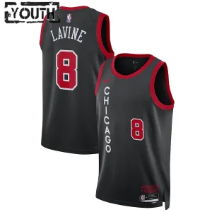 Camiseta Chicago Bulls Zach LaVine City Edition 2023-24 Negro Swingman para Niño
