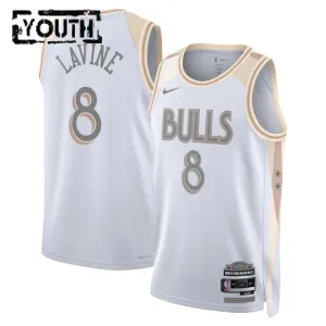 Camiseta Chicago Bulls Zach Lavine City Edition 2024-25 Blanco Swingman para Niño