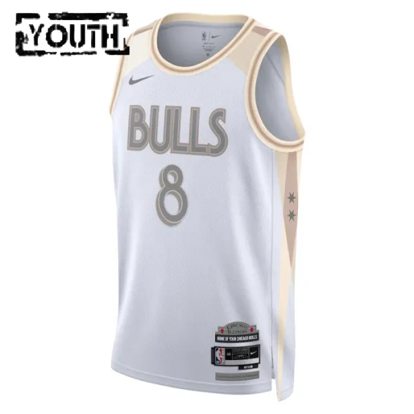 Camiseta Chicago Bulls Zach Lavine City Edition 2024-25 Blanco Swingman para Niño